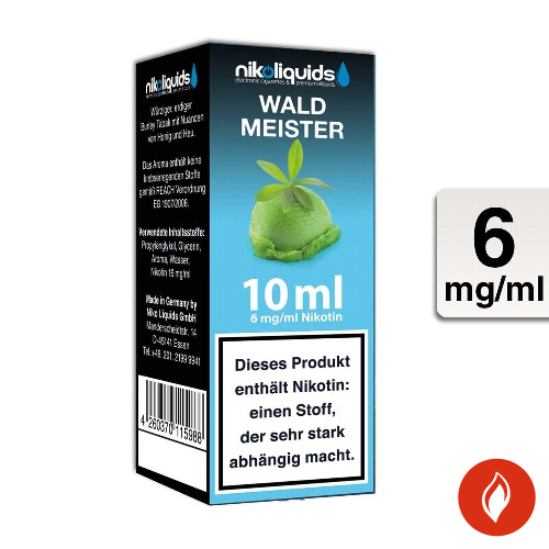 E-Liquid NIKOLIQUIDS Waldmeister 6 mg