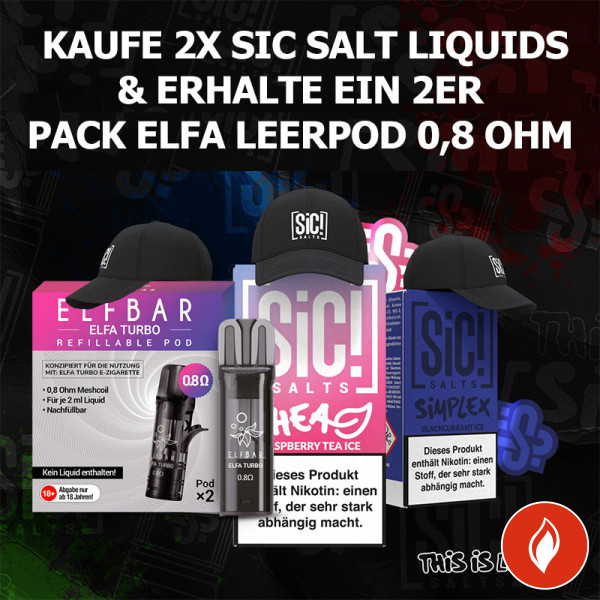 SiC! Salts Liquid 2+1 Elfbar Elfa Leerpod Packung Aktion