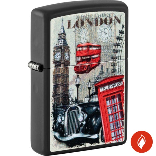 Zippo Schwarz Matt London Feuerzeug