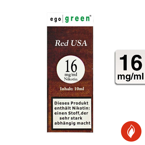E-Liquid Ego Green Red USA Tobacco 16 mg