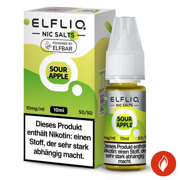 Elfbar Elfliq Sour Apple 10mg Nikotinsalz