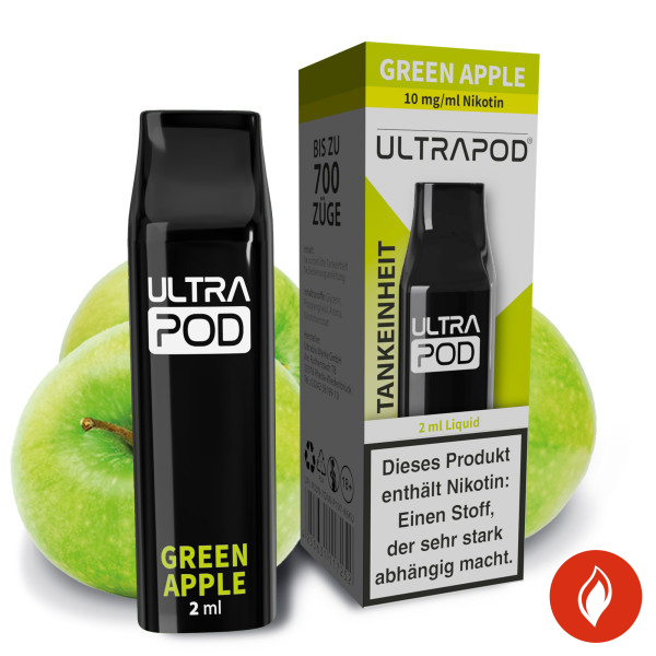 Ultrabio Ultrapod Green Apple 10mg Liquidpod
