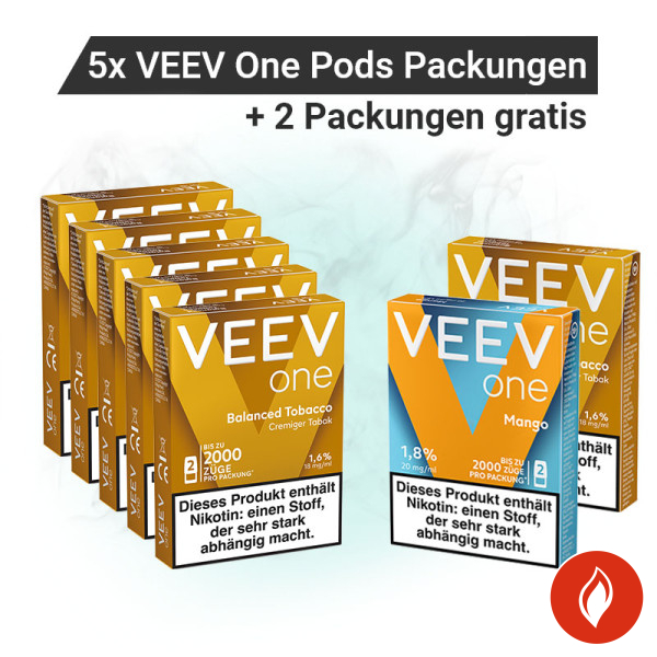 Veev One Pods Bundle 5+2 Balanced Tobacco Balanced Tobacco