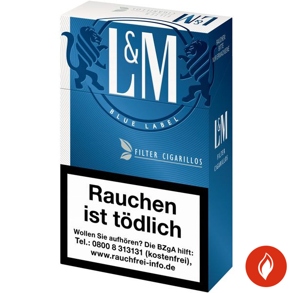 L&M Zigarillos Naturdeckblatt Blue Original Pack Stange
