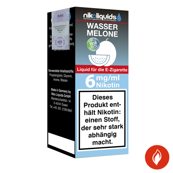 E-Liquid Nikoliquids Wassermelone 6 mg 50 Pg/50 Vg