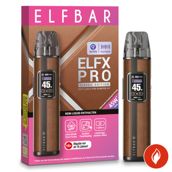 Elfbar Elfx Pro Kit Brown E-Zigarette