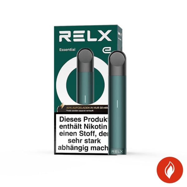 RELX Essential Green E-Zigarette mit Packung