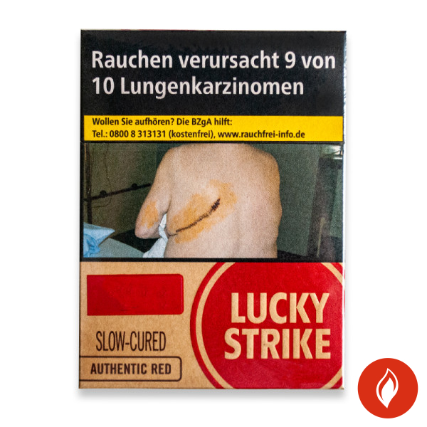 Lucky Strike Authentic Red Giga Zigaretten Schachtel