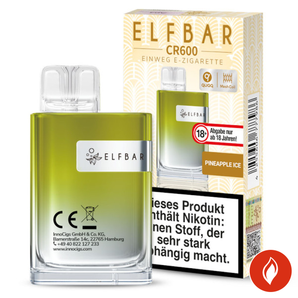 Elfbar CR600 Pineapple Ice 20mg Einweg E-Zigarette