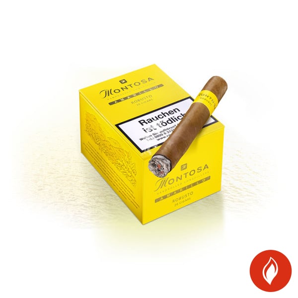 Montosa Amarillo Robusto Zigarren Kiste mit Zigarre