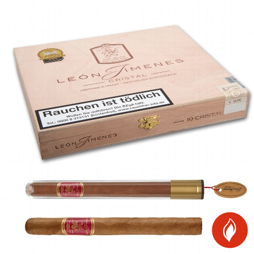 Leon Jimenes Cristal Tubos Zigarren Kiste