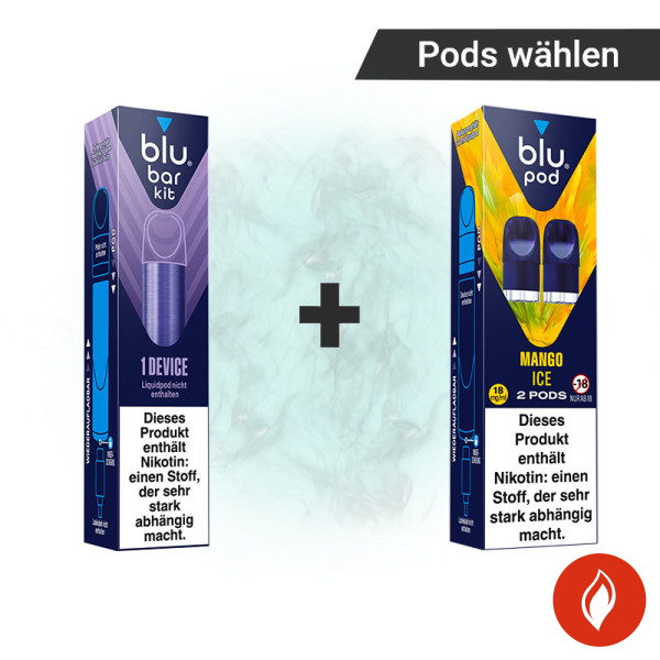 blu bar Kit Gratis-Device + Prefilled Pods Aktion Mango Ice