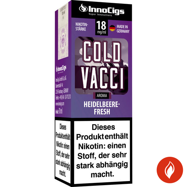 E-Liquid Innocigs Cold Vacci Fresh Heidelbeere Aroma 18 mg Nikotin