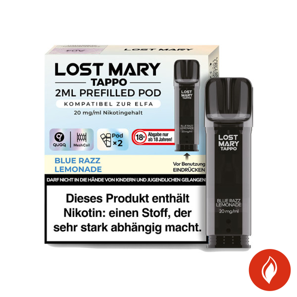 Lost Mary Tappo Blue Razz Lemonade 20mg Prefilled Pods