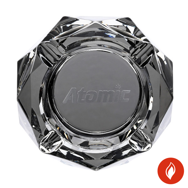 Atomic Glas Aschenbecher Black Diamant