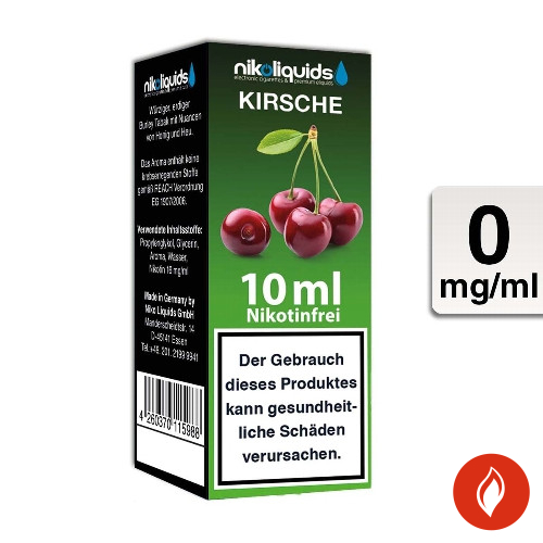 E-Liquid Nikoliquids Kirsche 0 mg 70 Pg 30 Vg