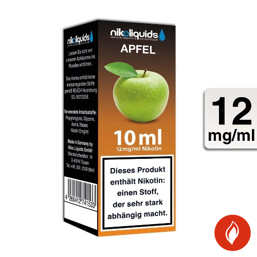 E-Liquid Nikoliquids Apfel 12 mg 70 Pg 30 Vg