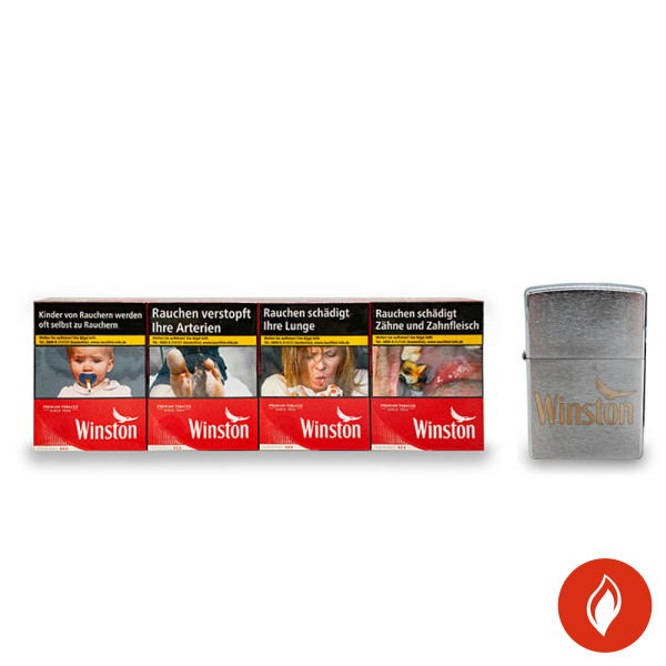Winston Red XXL Zigaretten Stange mit Zippo
