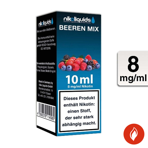 E-Liquid Nikoliquids Beeren Mix 8 mg 70 Pg/30 Vg