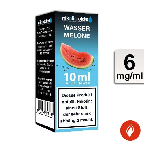 E-Liquid Nikoliquids Wassermelone 6 mg 50 Pg/50 Vg