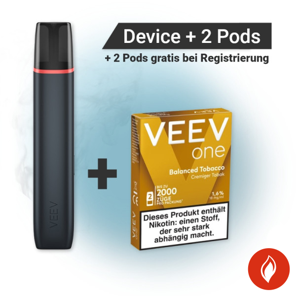 Veev One Starterkit Black Balanced Tobacco