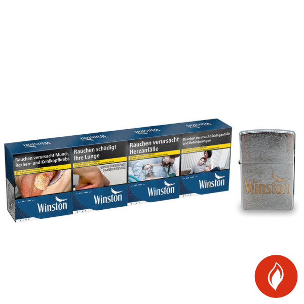 Winston Blue 5XL Zigaretten Stange mit Zippo