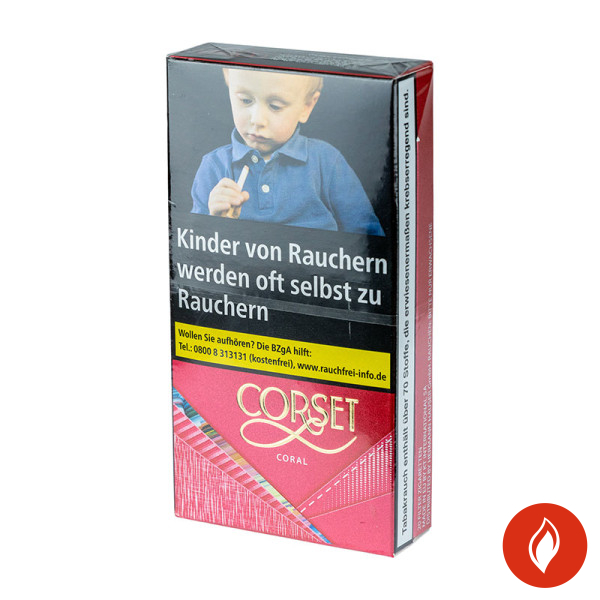 Corset Coral Slim Zigaretten Schachtel