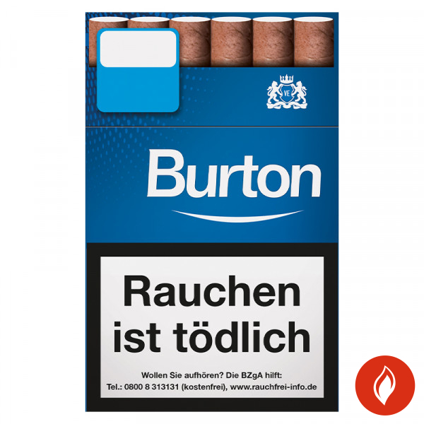 Burton Blue Eco-Zigarillos Original Pack Naturdeckblatt