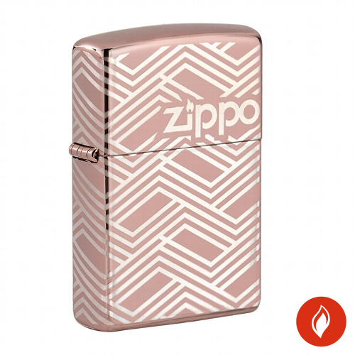 Zippo rose gold Abstract Laser Design