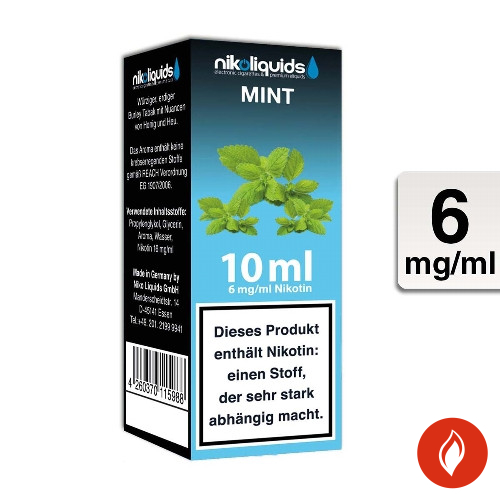 E-Liquid Nikoliquids Mint 6 mg