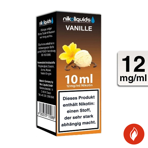 E-Liquid NIKOLIQUIDS Vanille 12 mg