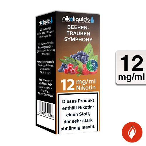 E-Liquid Nikoliquids Beeren Trauben Symphony 12 mg 50 Pg 50 Vg