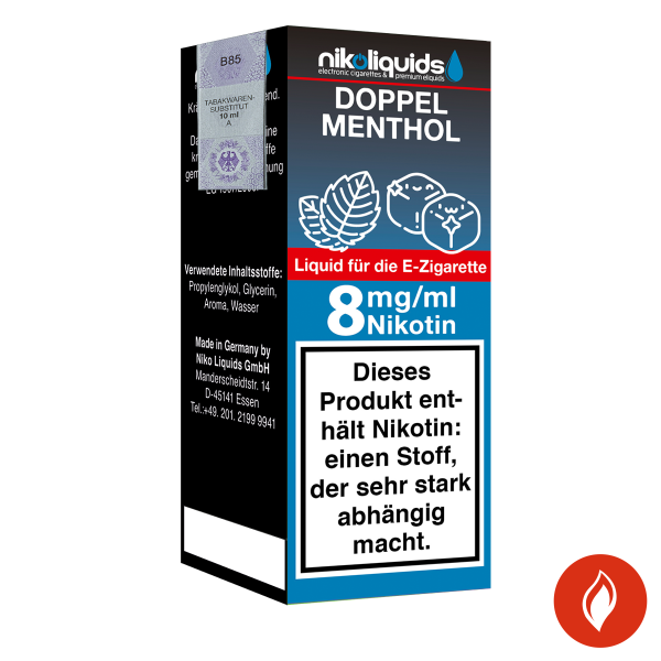 E-Liquid Nikoliquids Doppel Menthol 8 mg 70 Pg/30 Vg