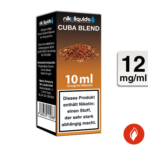 E-Liquid Nikoliquids Cuba Blend 12 mg 70 Pg 30 Vg