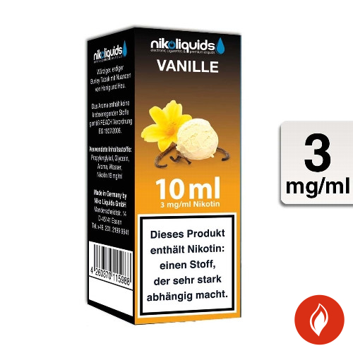 E-Liquid Nikoliquids Vanille 3 mg 70 Pg/30 Vg