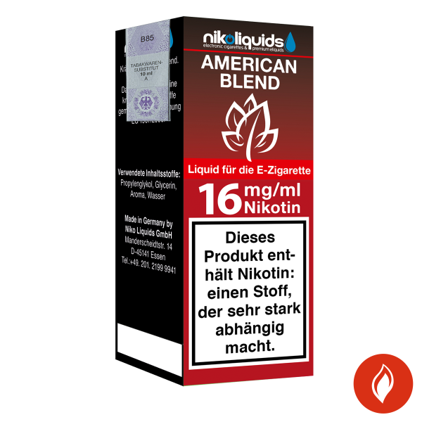 E-Liquid Nikoliquids American Blend 16 mg 70 Pg 30 Vg