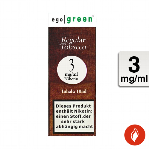 E-Liquid Ego Green Regular Tobacco 3 mg