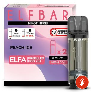 Elfbar Elfa Peach Ice 0mg Einweg Prefilled Pod