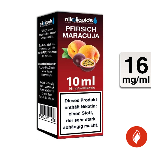 E-Liquid Nikoliquids Pfirsich-Maracuja 16 mg 70 Pg 30 Vg
