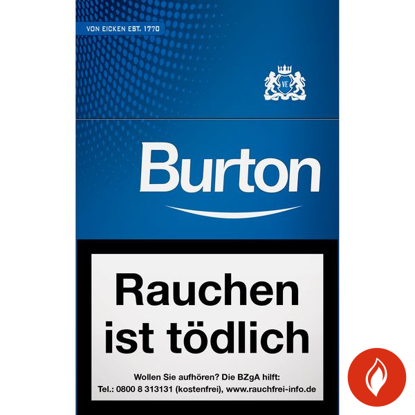 Burton Blue Eco-Zigarillos Original Pack Naturdeckblatt Schachtel