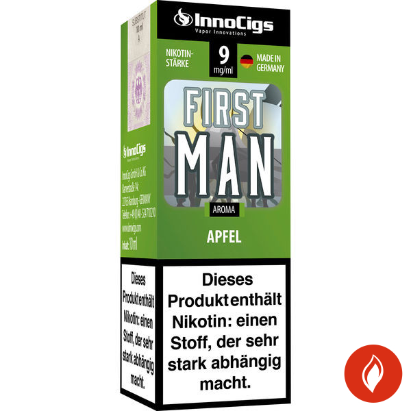 E-Liquid Innocigs First Man Apfel Aroma 9 mg Nikotin