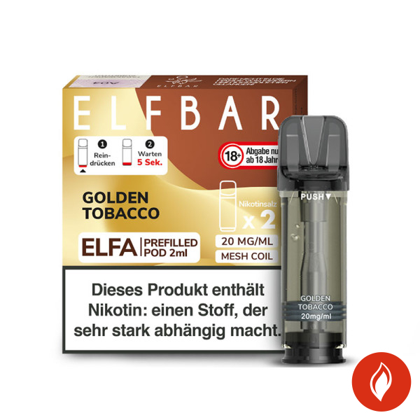 Elfbar Elfa Pods Golden Tobacco - 20mg Nikotin