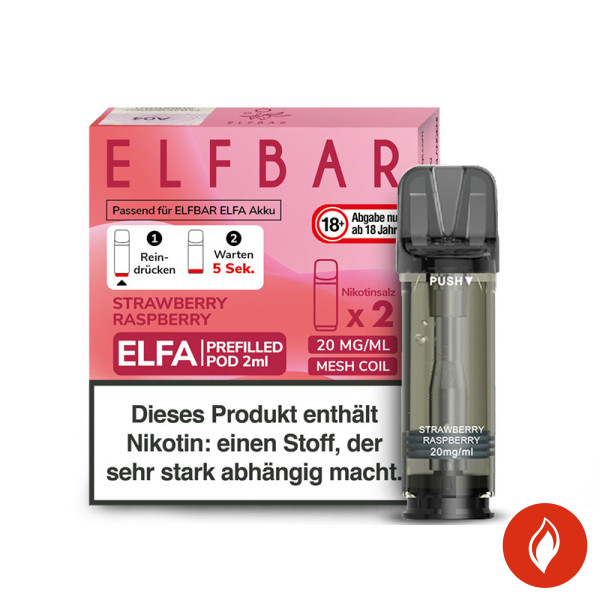 Elfbar Elfa Pods Strawberry Raspberry - 20mg Nikotin