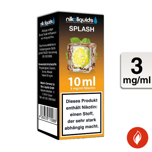 E-Liquid Nikoliquids Splash 3 mg 70 Pg 30 Vg