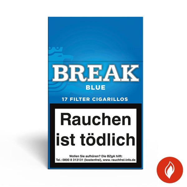 Break Blue Naturdeckblatt Zigarillos Schachtel