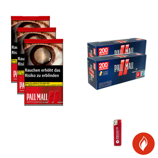 Pall Mall Volumentabak Red XL Dose Aktion Small Pall Mall Rot