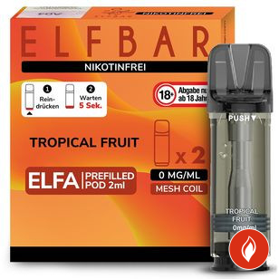 Elfbar Elfa Tropical Fruit 0mg Einweg Prefilled Pod