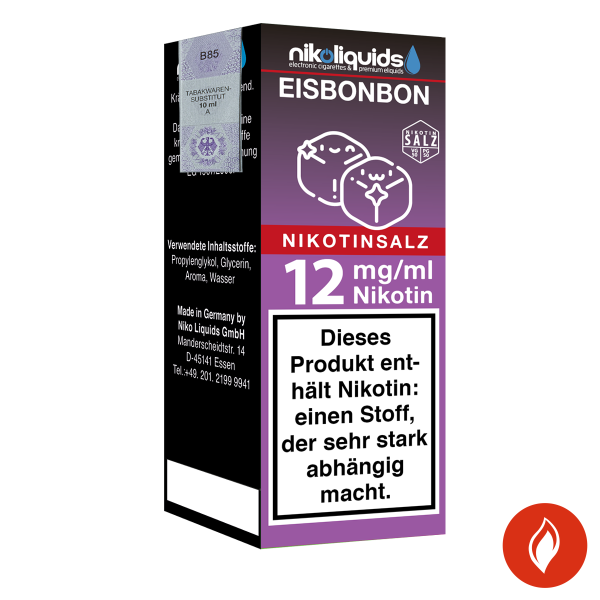 E-Liquid Nikotinsalz Nikoliquids Eisbonbon 12 mg