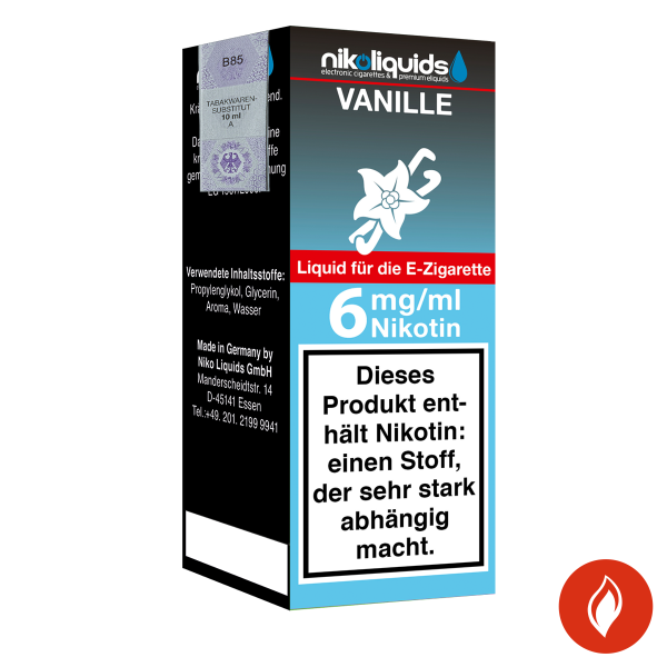 E-Liquid Nikoliquids Vanille 6 mg 70 Pg 30 Vg