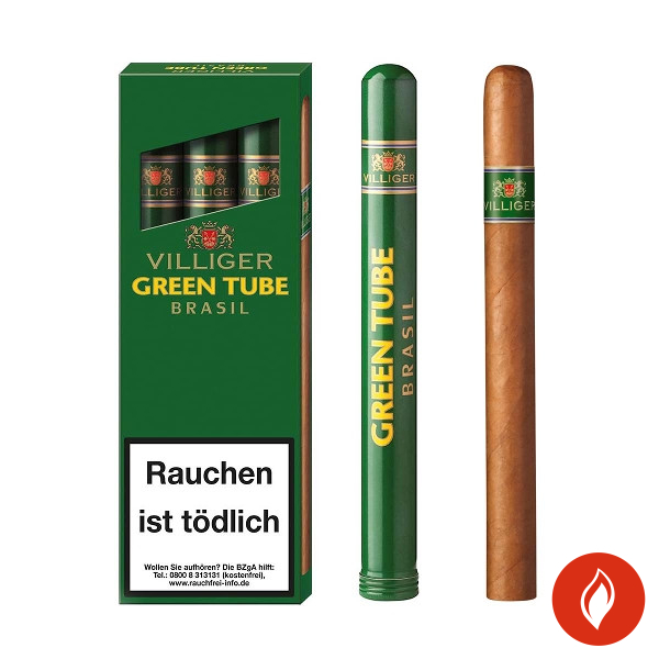 Villiger Tube Green Zigarren Schachtel mit Tubo und Zigarre
